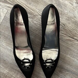 Stuart Weitzman Black Heels with Embellished Detail